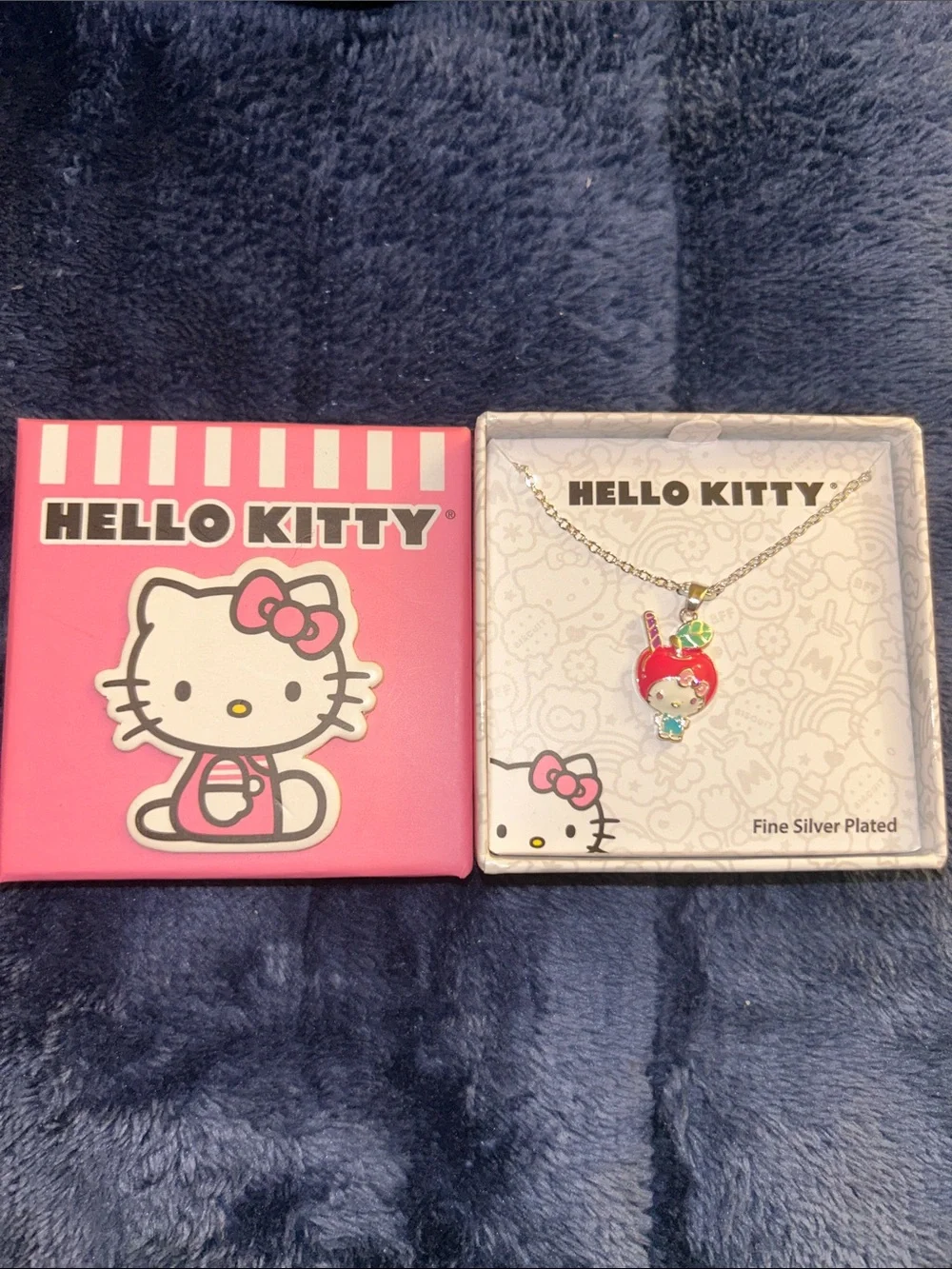 Hello Kitty Pink Multicolor Enamel Pendant Necklace